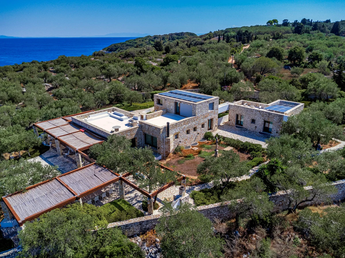 Villa Aristi among olive trees on Paxos